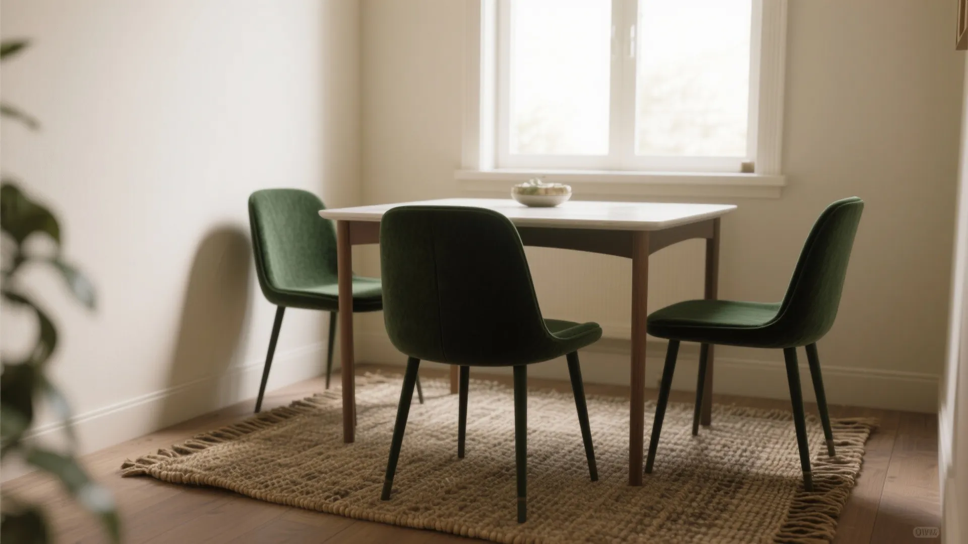 3. Contrast with light walls and textured rugs