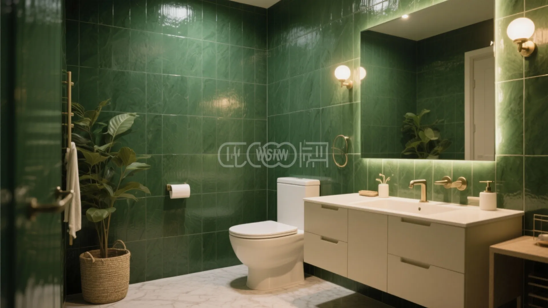 3. Forest Green & Cream