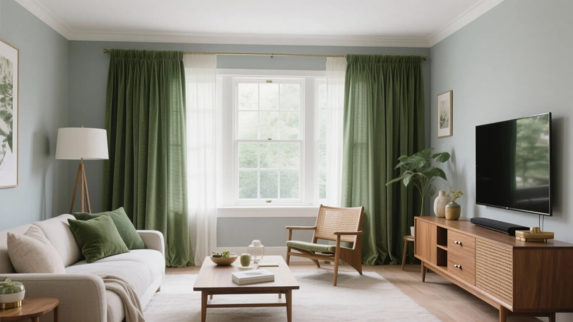 Living Room Green Curtains: Fresh Ideas for Modern Homes: 1 Minute to Update Your Space with Living Room Green Curtains