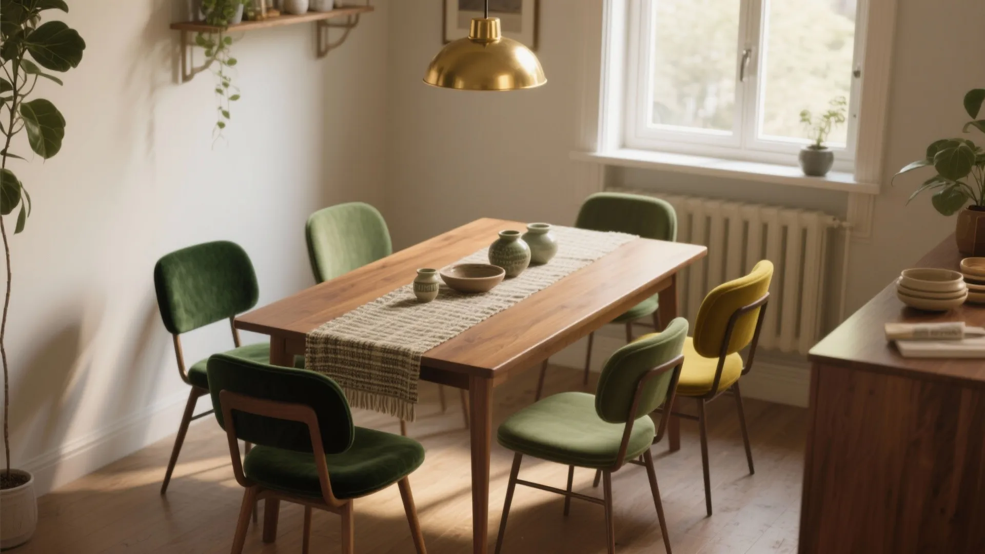 5 Fresh Ideas for Dining Room Chairs in Green: How to use green dining chairs to add personality, balance, and function in small and large dining spaces