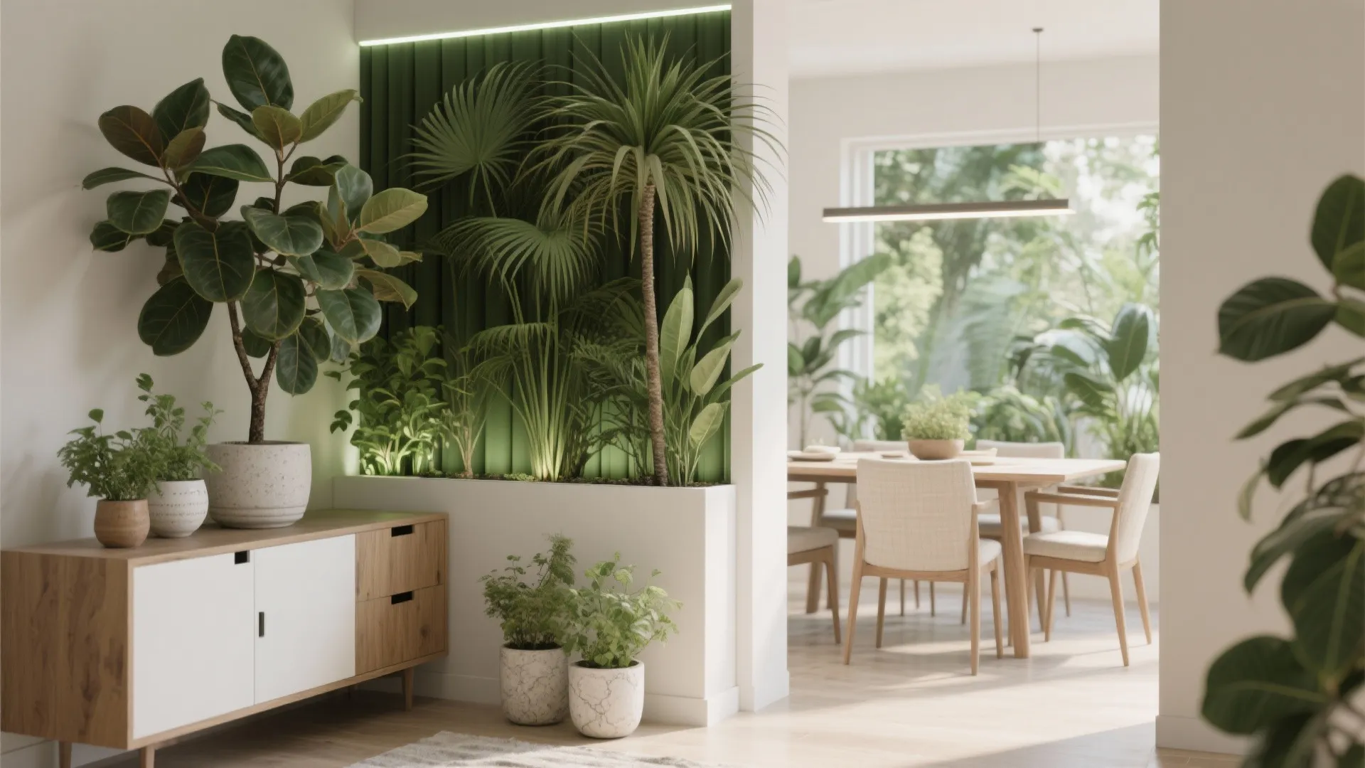 Green Partitions: Planters, Grids, and Living Screens