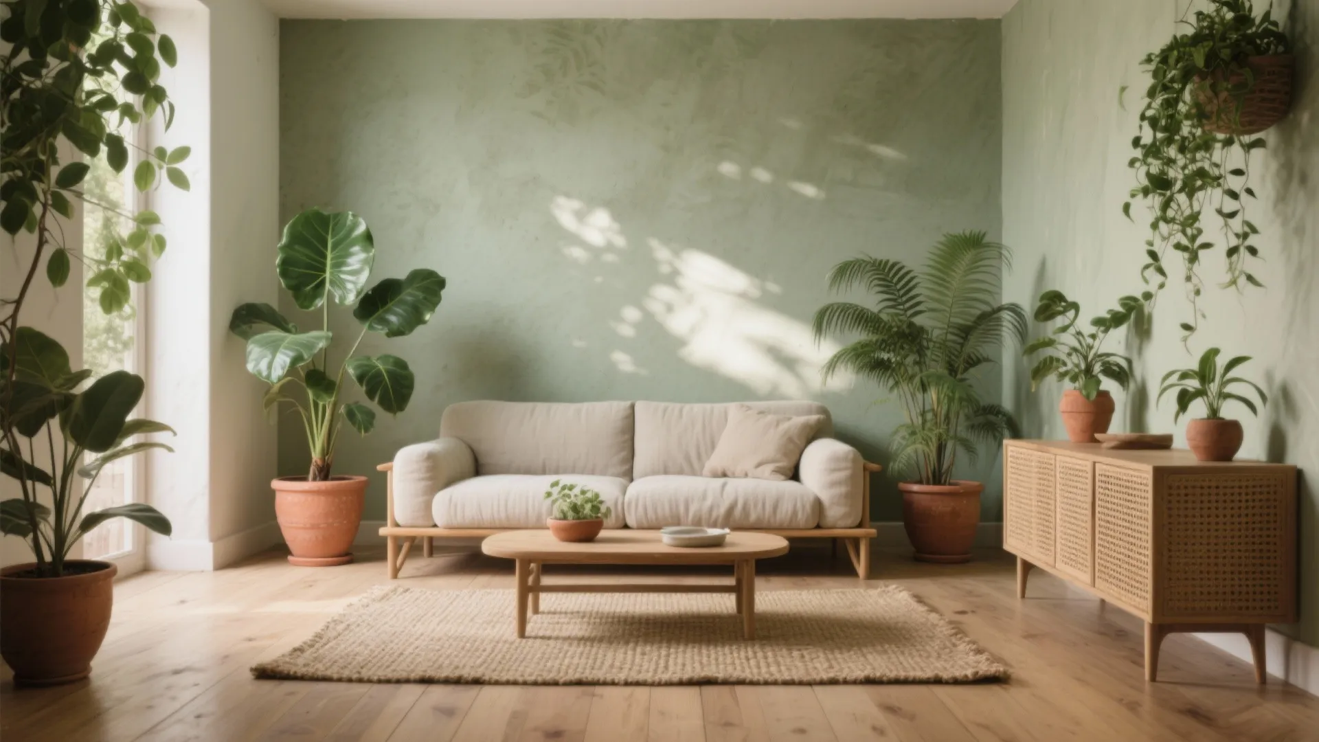 Biophilic Greens and Earth Tones