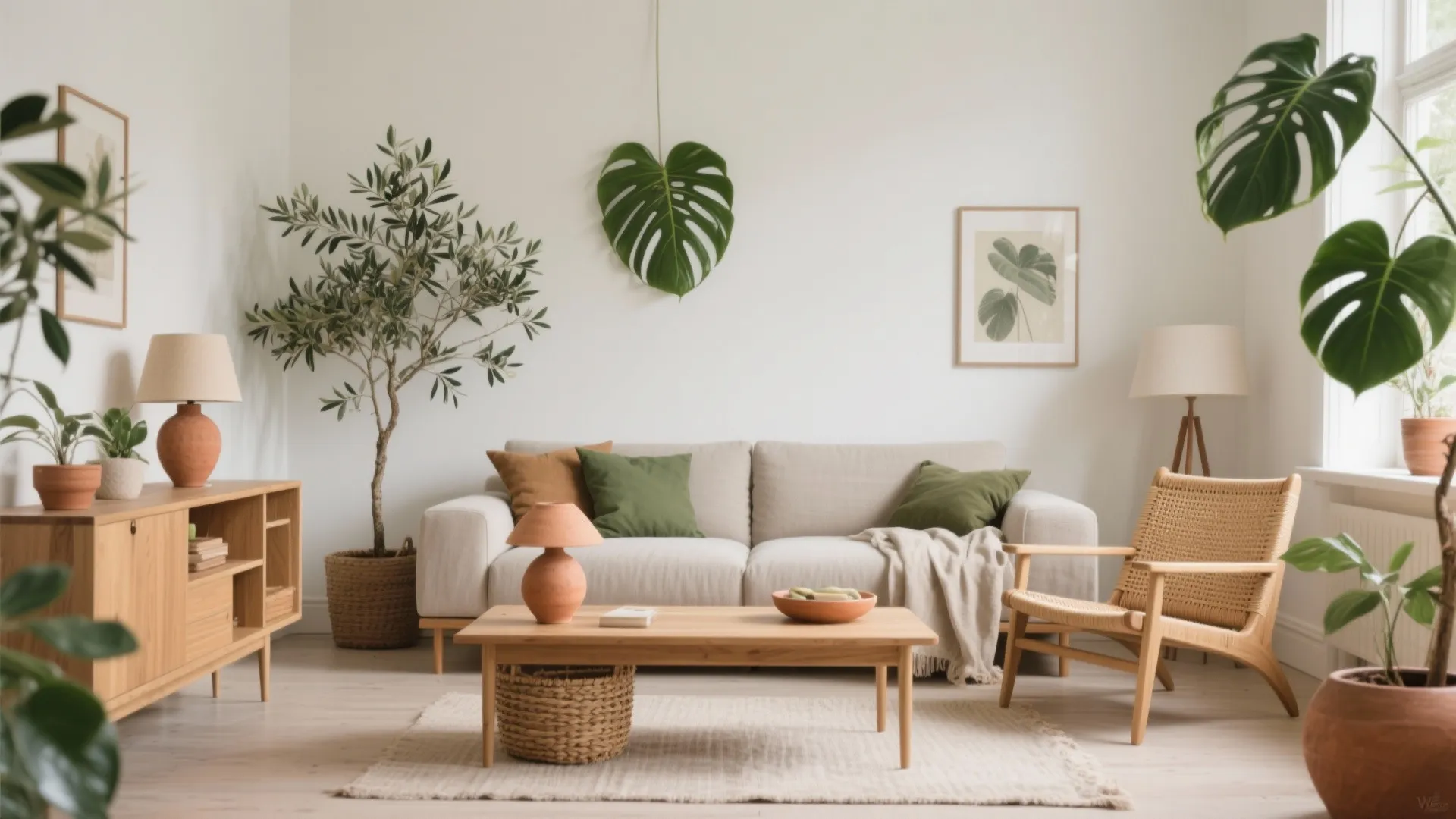 Biophilic Greens and Earth Tones