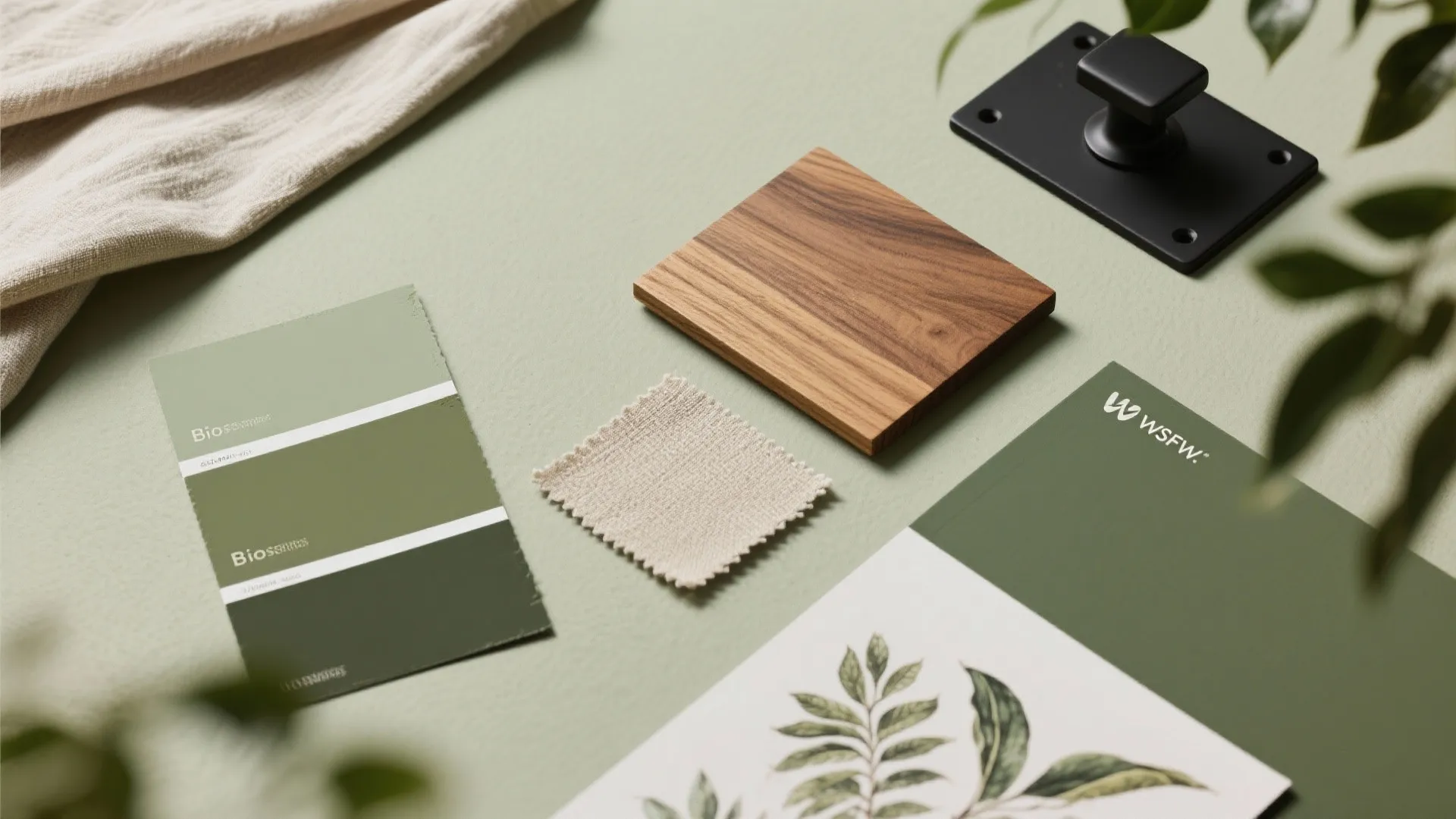 Biophilic Greens and Textured Finishes