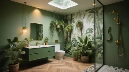 5 Green Forest Bathroom Ideas