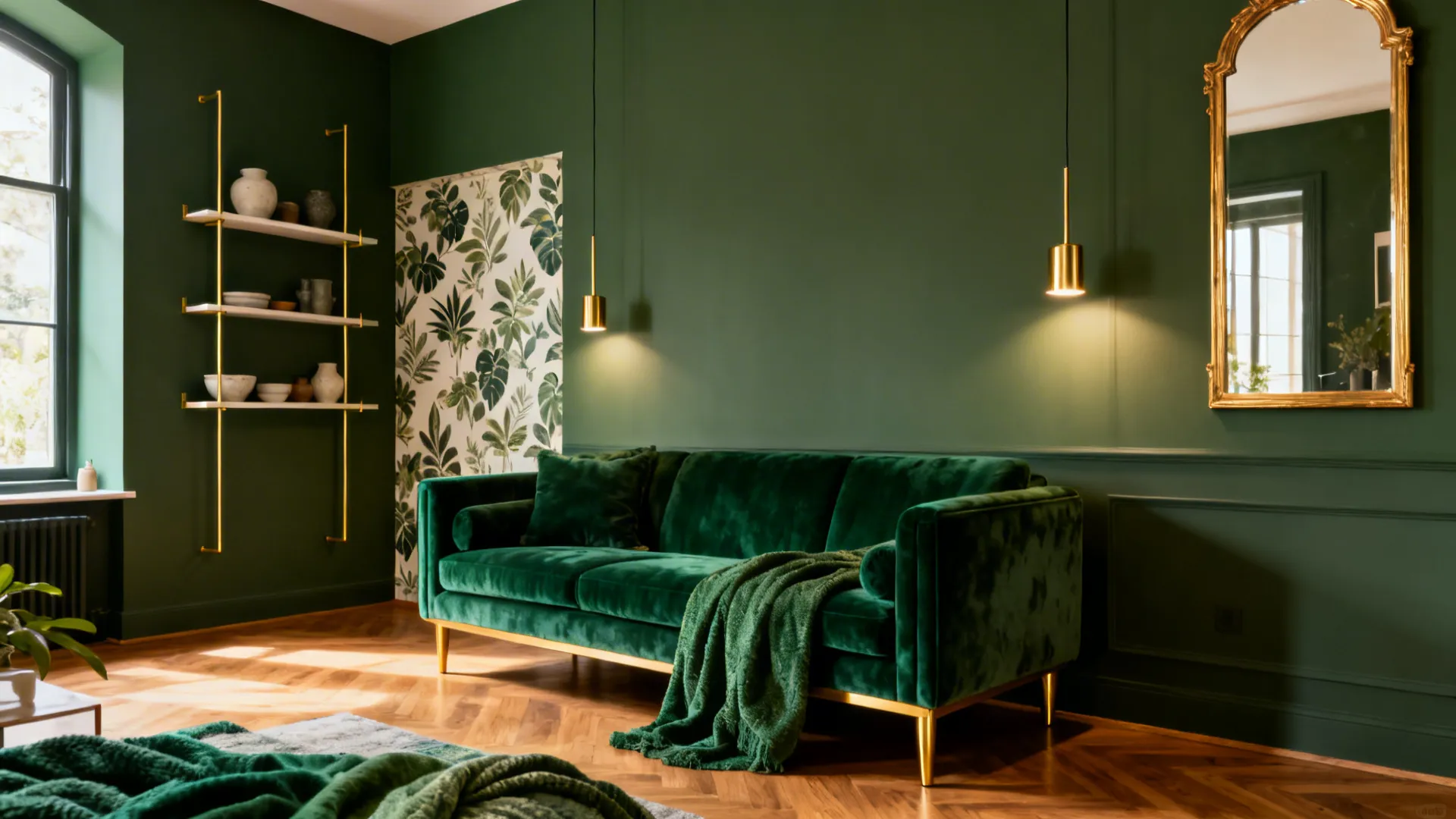 5 Gold and Green Living Room Ideas