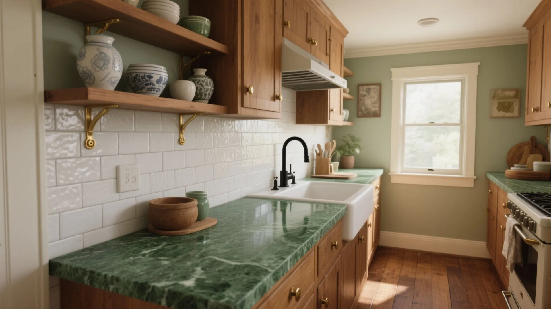 5 Green Granite Kitchen Countertop Ideas: Small-space kitchen inspiration and practical tips for using green granite countertops
