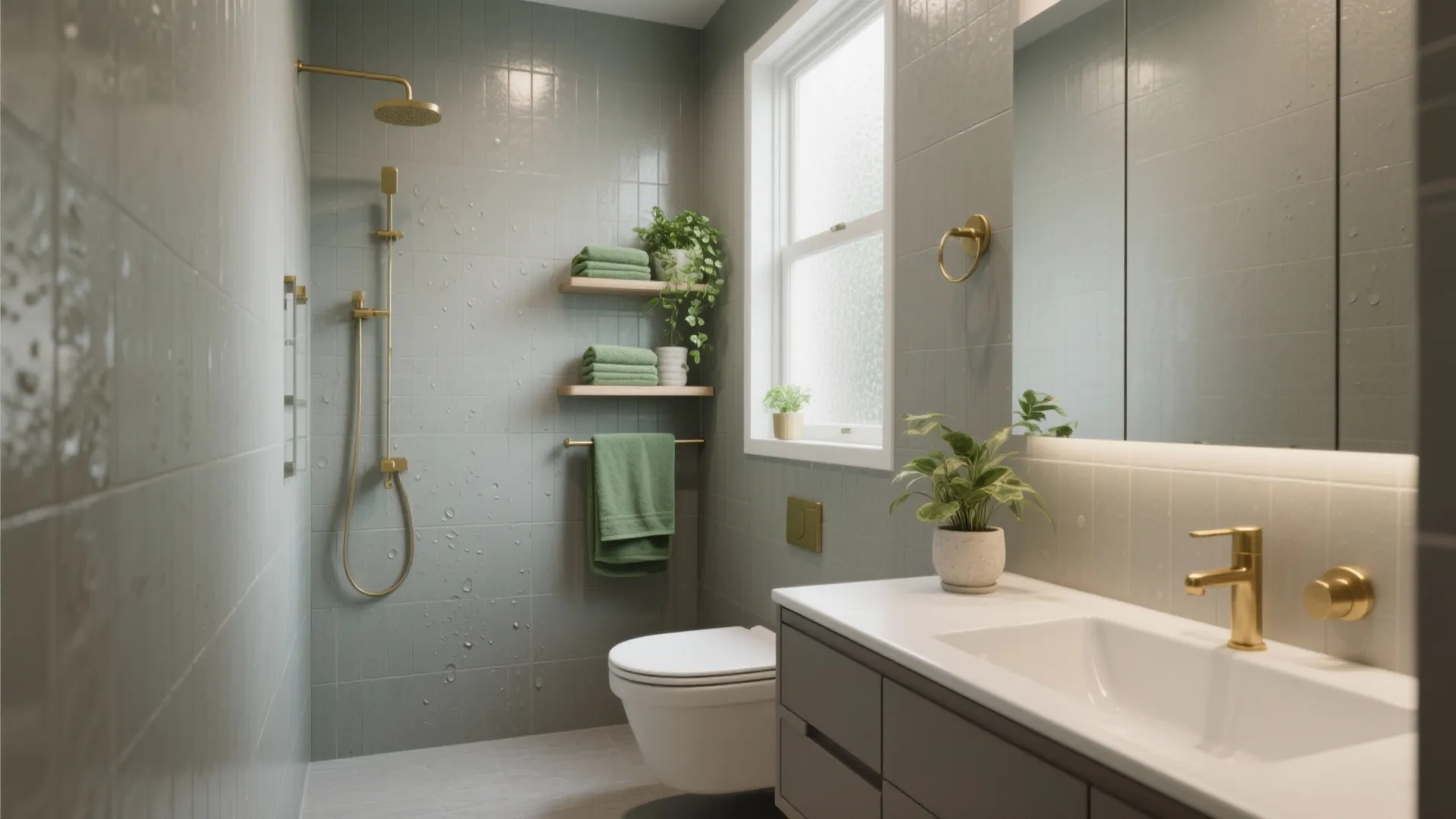 5 Green-Grey Bathroom Ideas: Creative small-bathroom ideas using green and grey tones from a senior designer’s experience