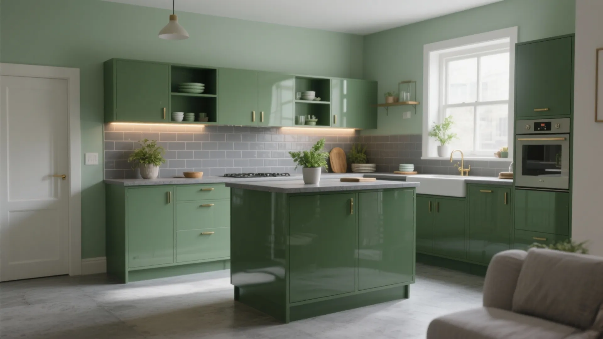 Green & Grey Kitchen Ideas — 5 Inspo: Fresh green and subtle grey kitchen ideas to maximize style in small spaces
