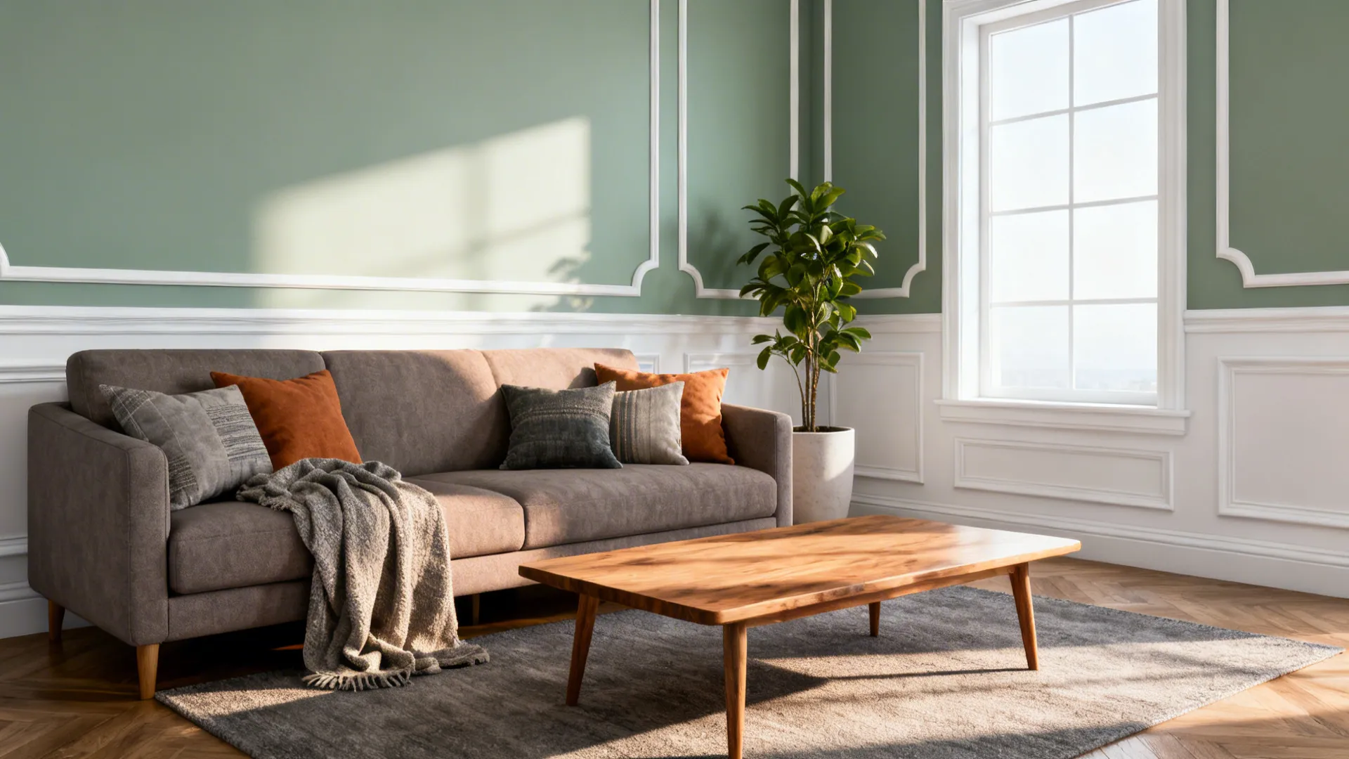 5 Green, Grey & White Living Room Ideas