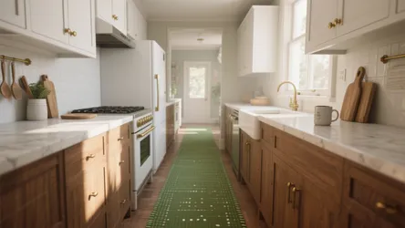 5 Green Kitchen Runner Ideas