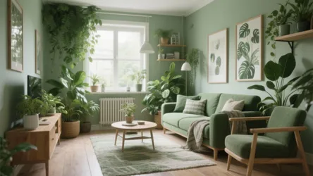 10 Green Colour Living Room Ideas