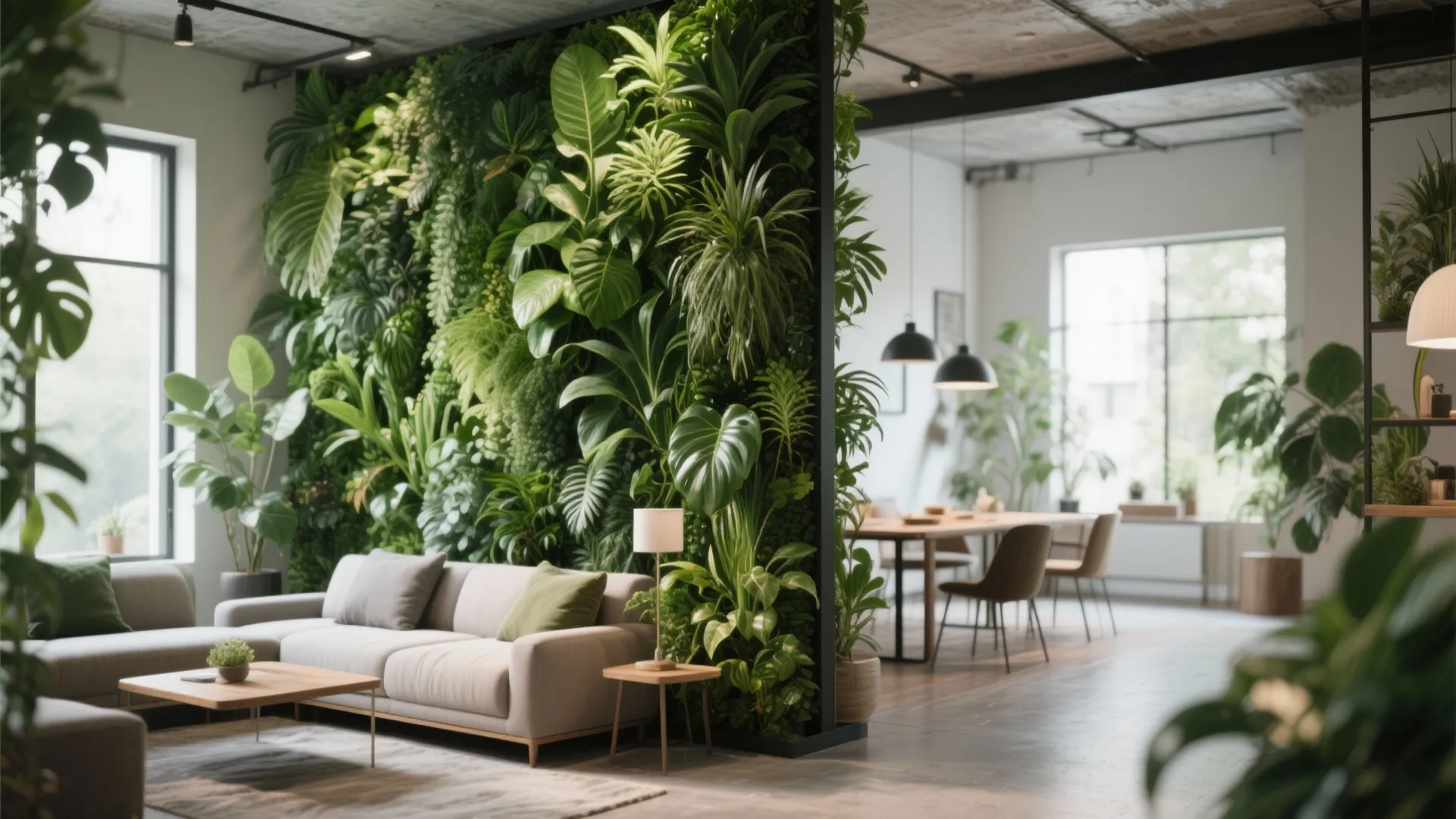 Green Living Wall Divider