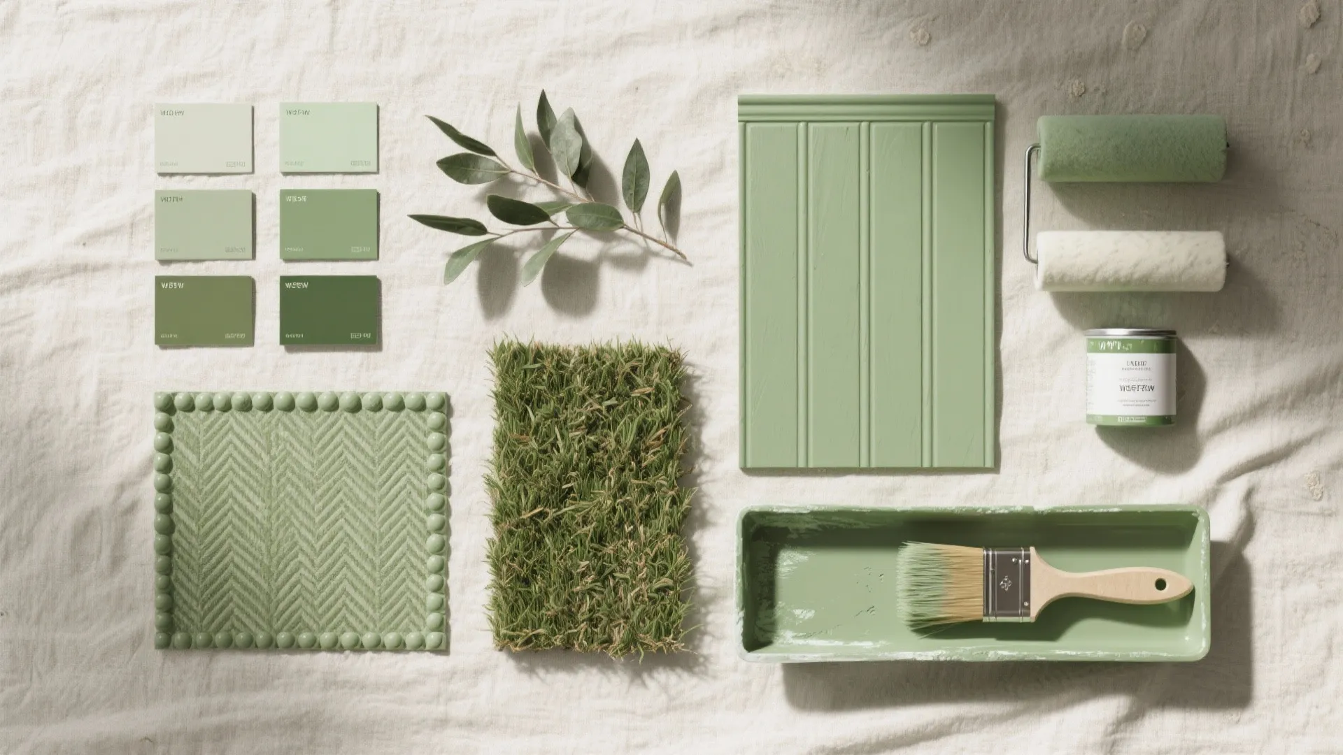 Textured Green Accent Wall: Limewash, Paneling, or Grasscloth