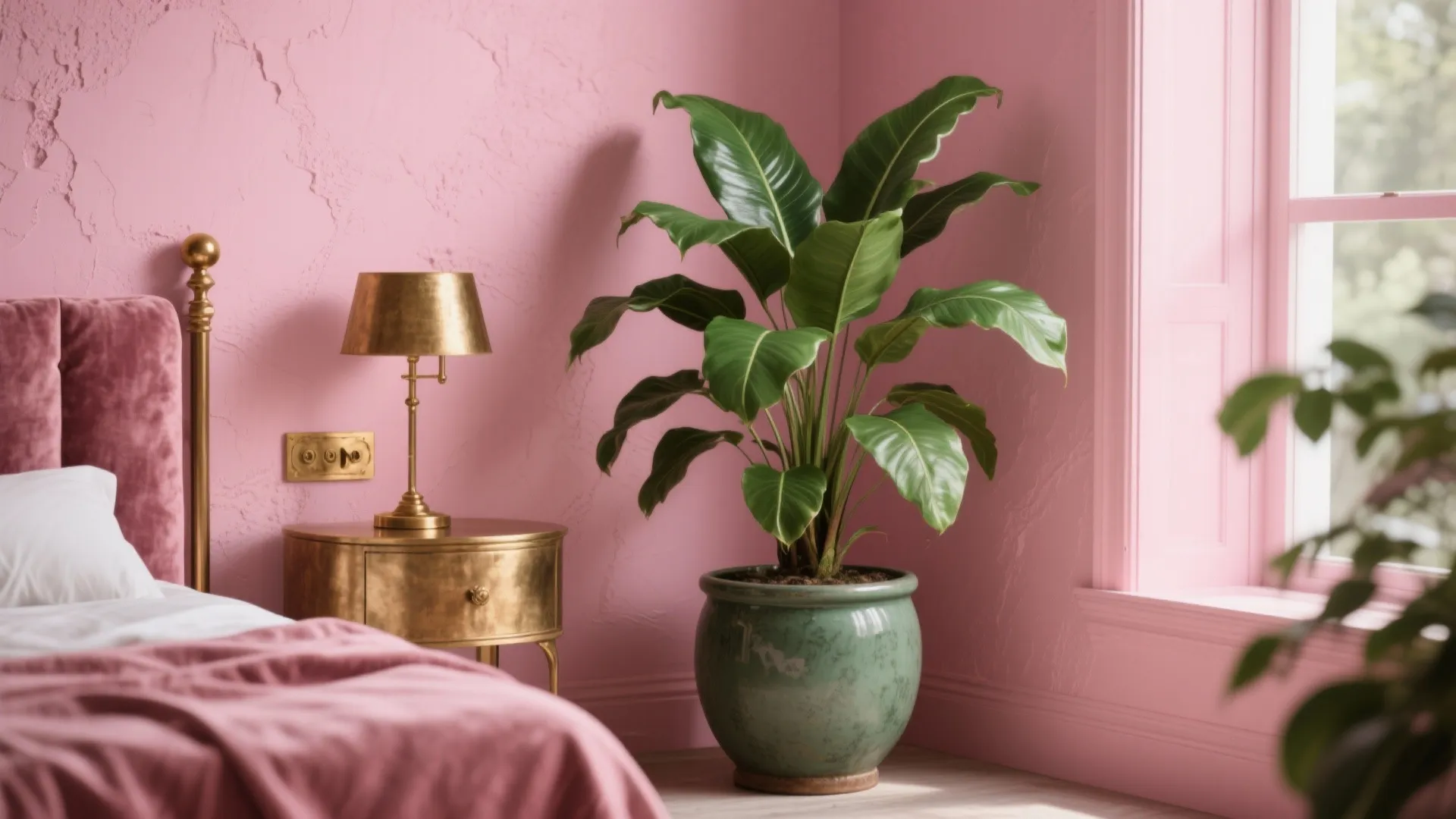 4. Greenery and warm metals