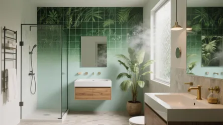 5 Green Mosaic Bathroom Tile Ideas