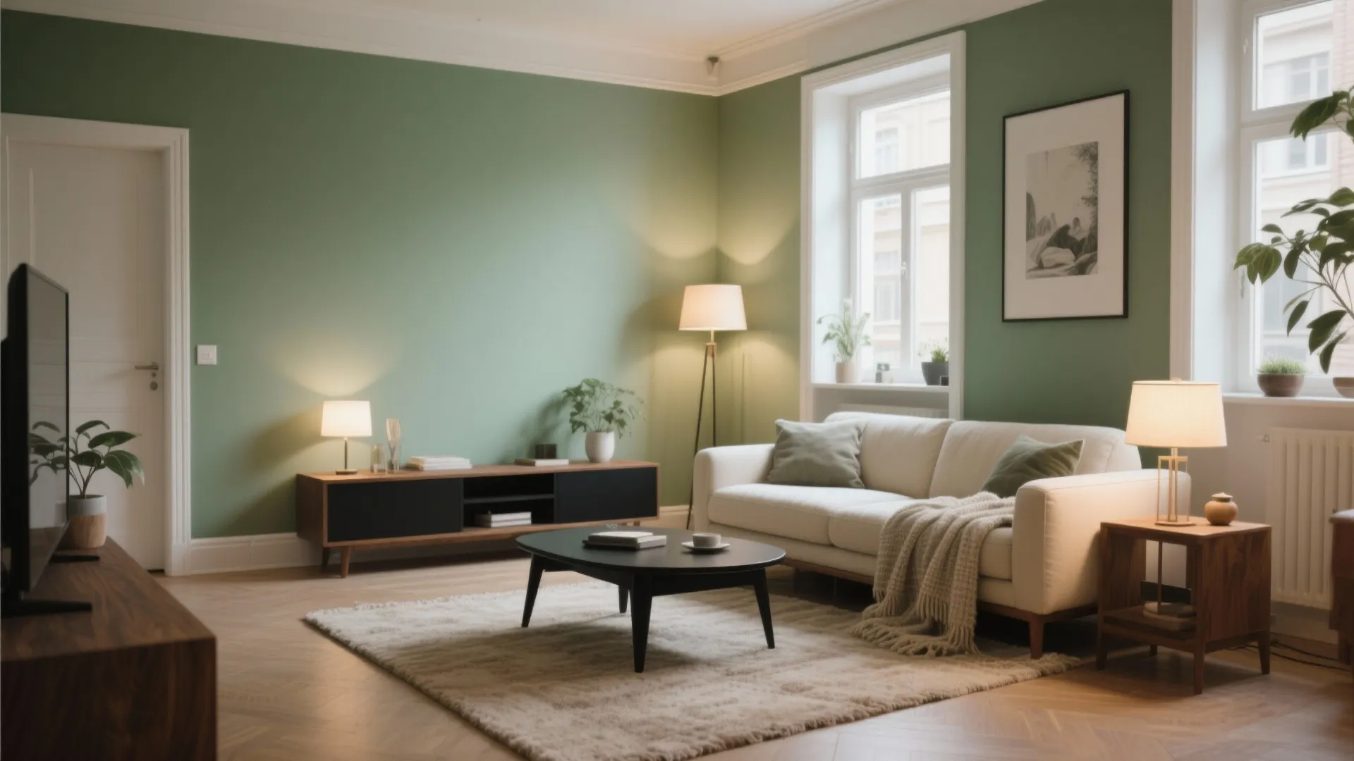 Soft Green + Oatmeal + Warm White