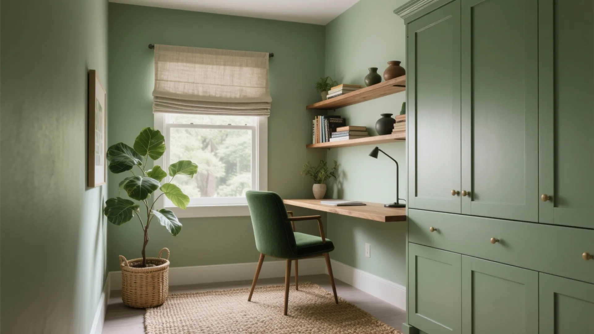 Monochrome Greens with Natural Texture