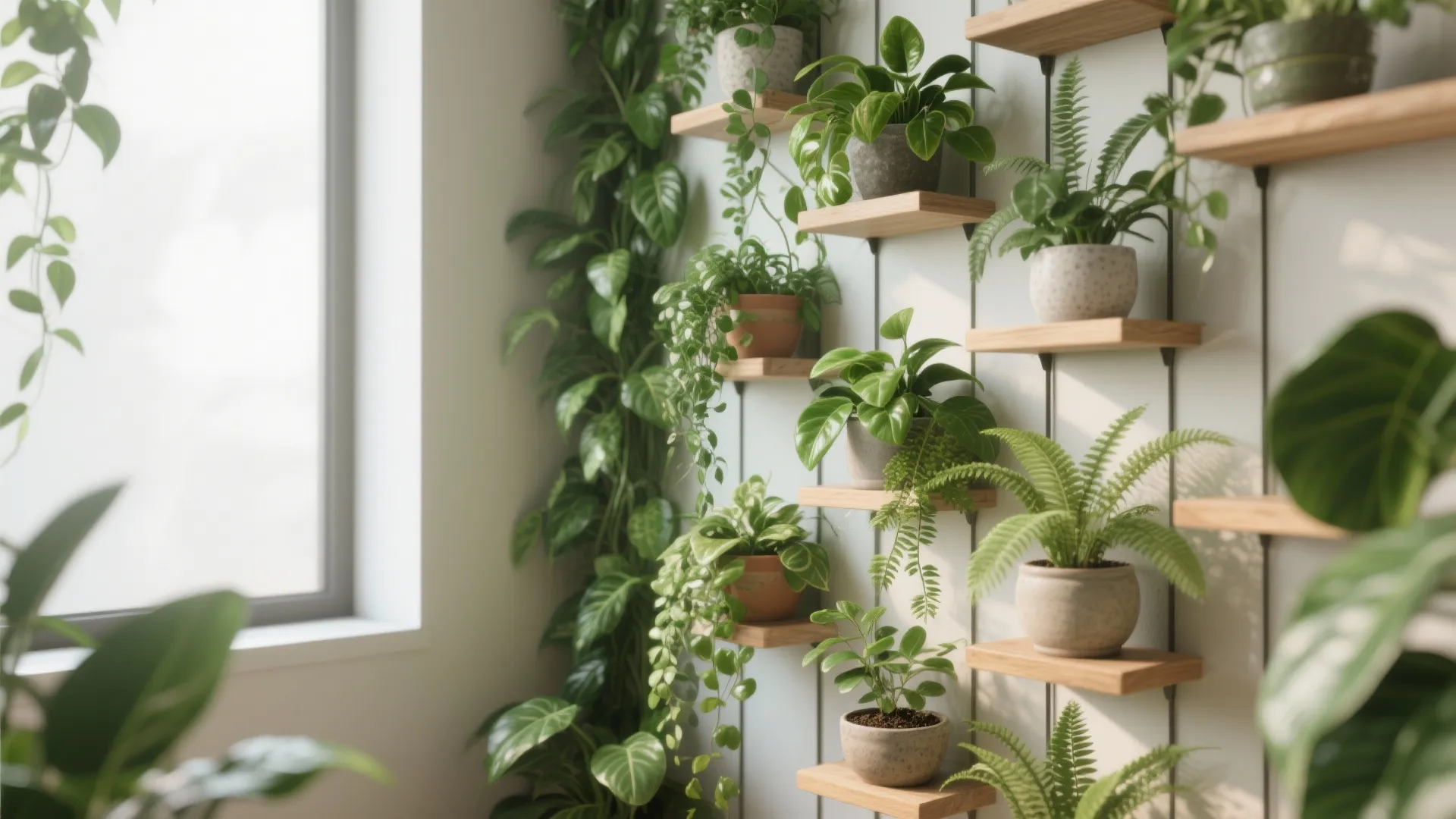 4. Green Corner with Vertical Plants