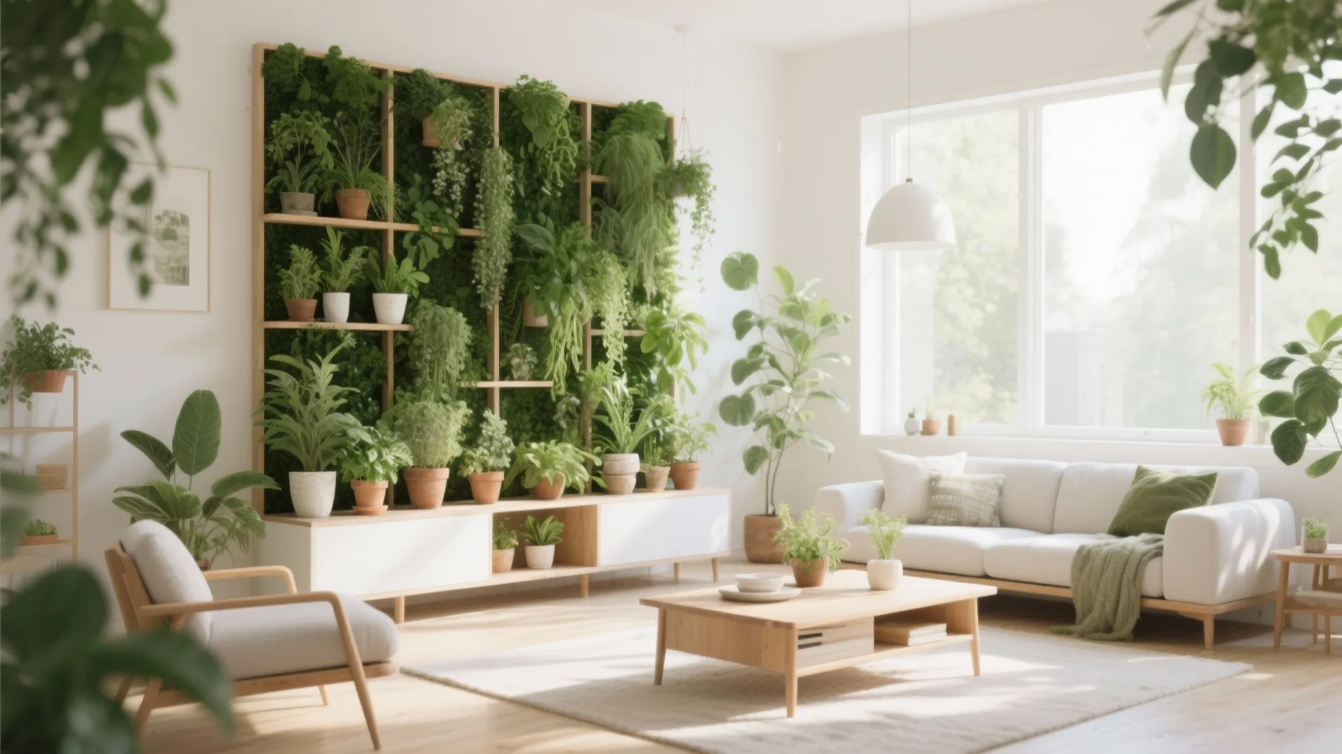 Green Plant Wall Divider