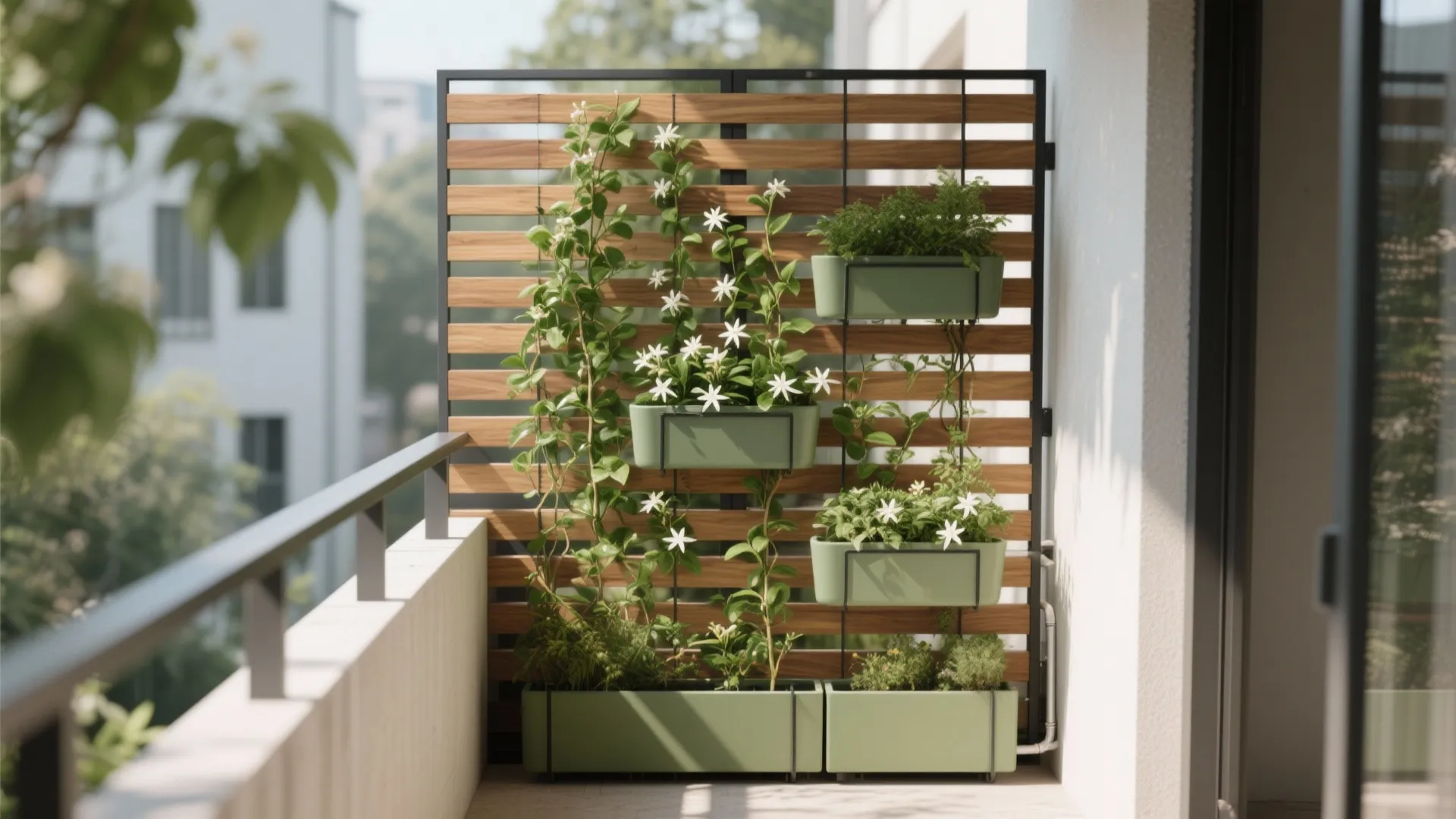 Vertical Green Wall + Privacy Screens