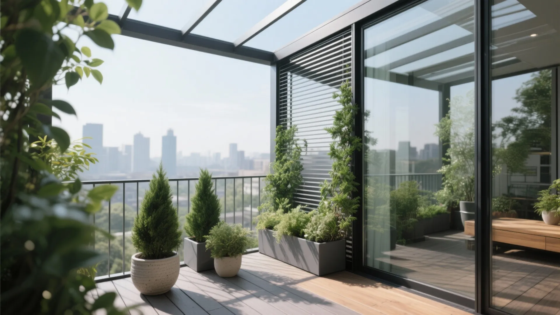 Green Privacy: Slatted Screens + Climbing Vines