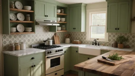 5 Rustic Kitchen Ideas with Green Cabinets