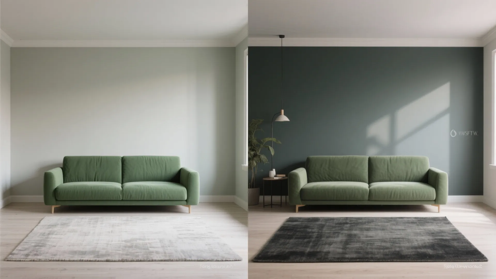 5) Light + Dark Contrast: Walls, Rugs, and Saturation