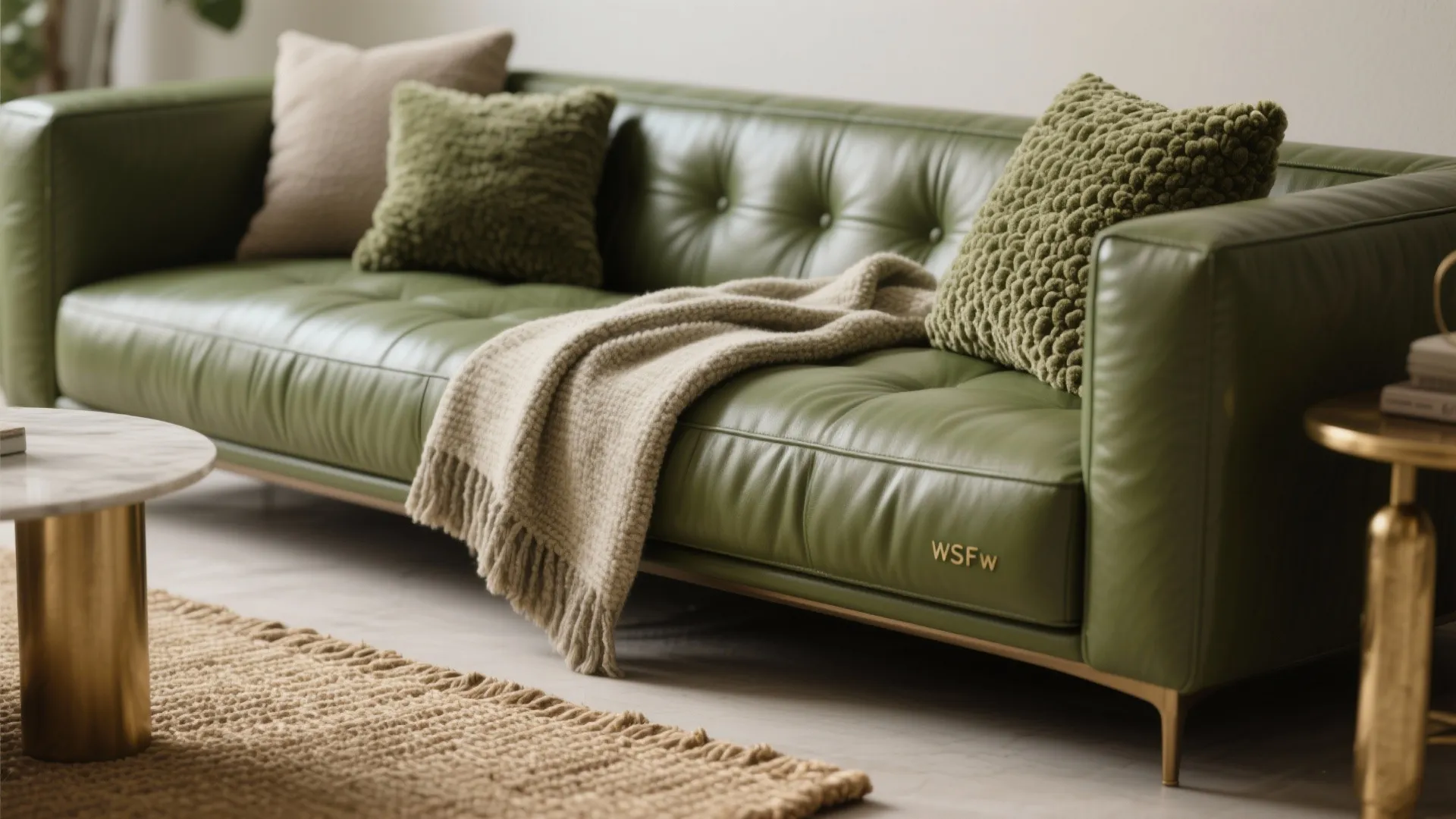 1. Monochrome Greens with Textural Layers