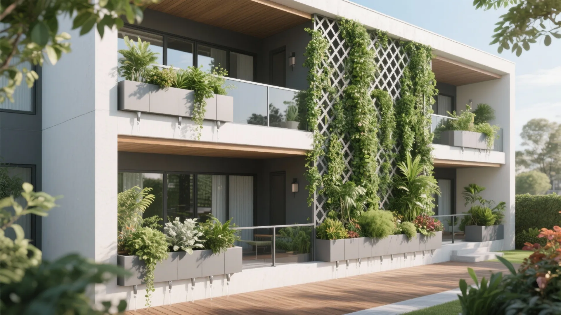 2 Storey Balcony Design: Fix Dark, Cramped Facades (5 Ideas)