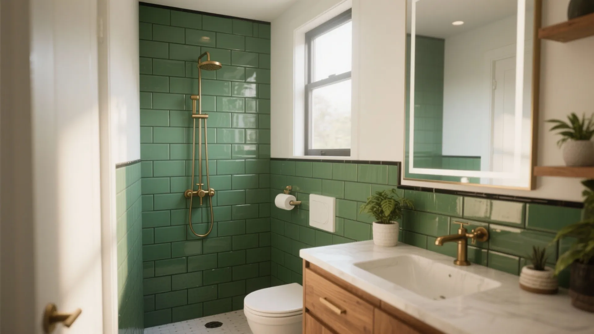 Green Subway Tile Bathroom Ideas — 5 Inspo