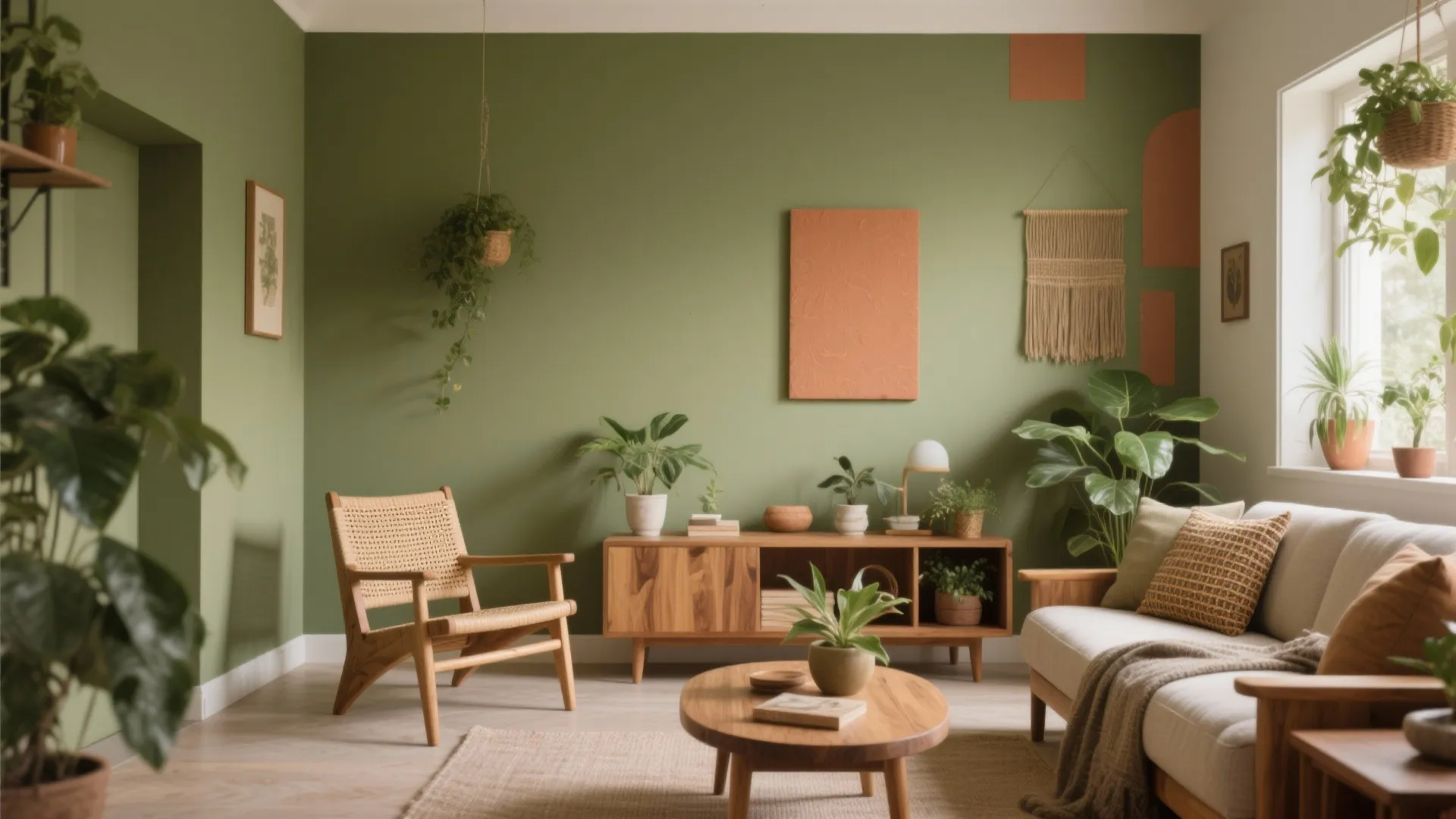 Earthy Greens and Terracotta for Biophilic Warmth
