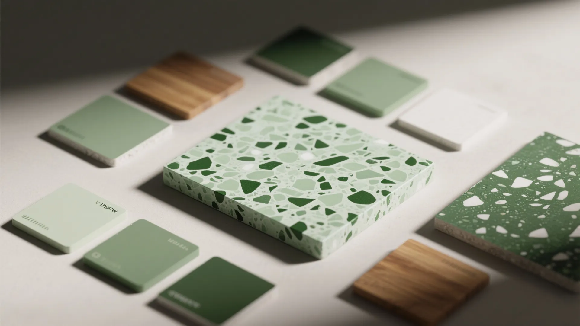 Green Terrazzo or Composite Surfaces