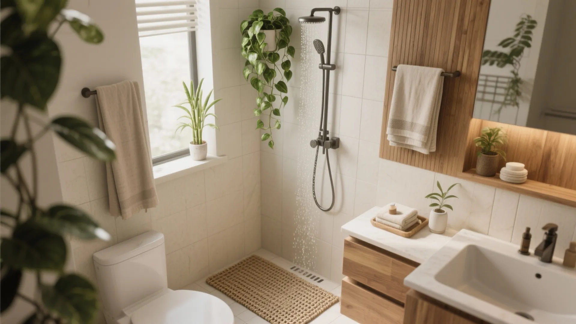 3. Green & Textural Touches