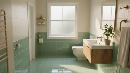 5 Inspiring Ways to Use Green Tiles on a Bathroom Floor