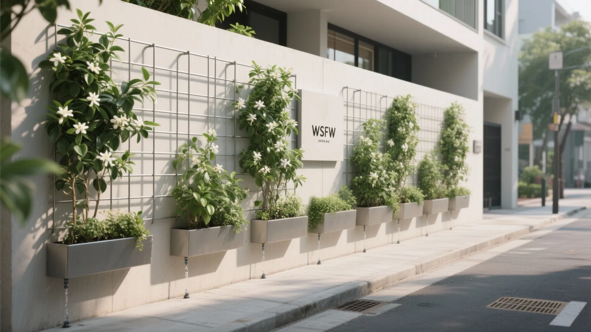 Lean Green Wall: Planters + Trellis