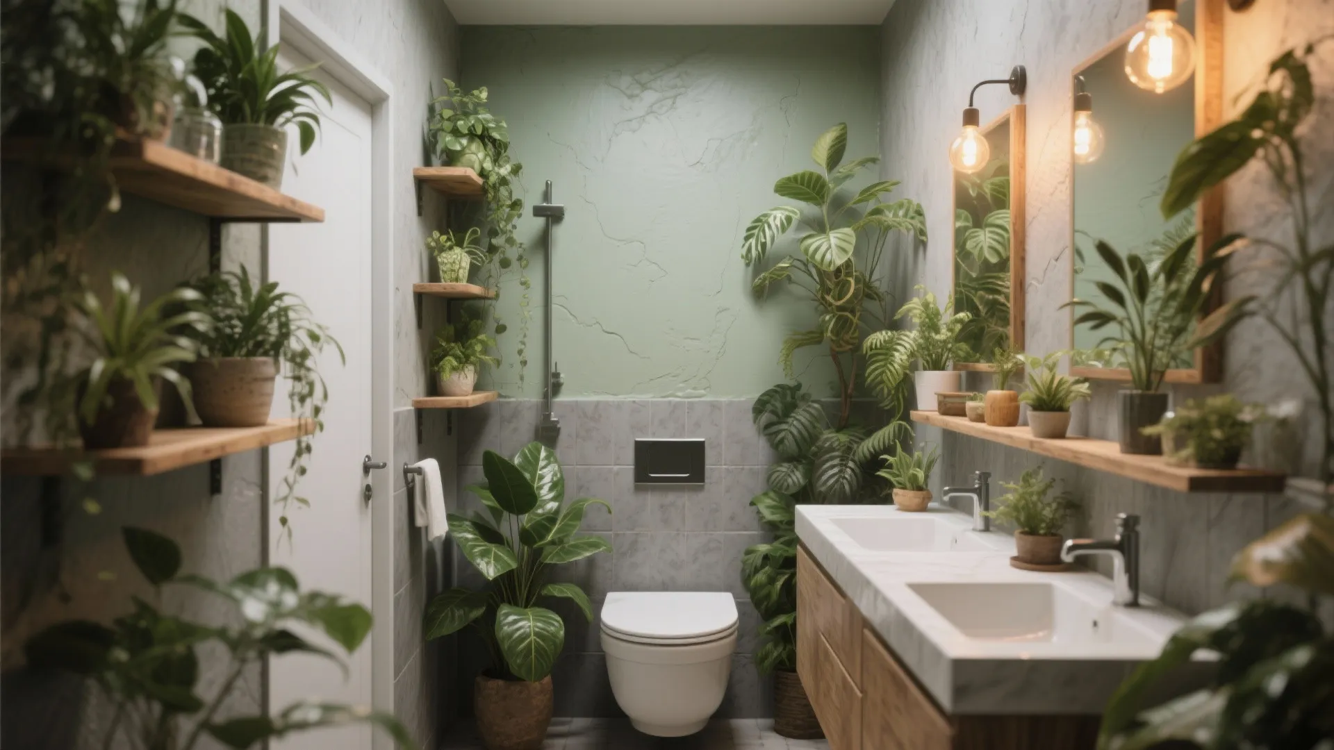 3. Warm-Light Gray with Green Undertone for Natural Feel