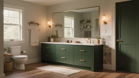 Dark Green Vanity Bathroom Ideas — 5 Inspo