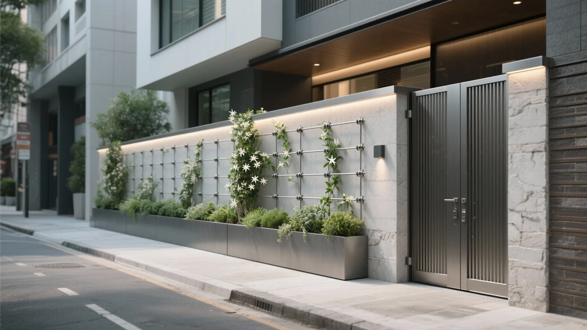 Green Boundaries: Planter-Integrated Walls and Climbing Frames