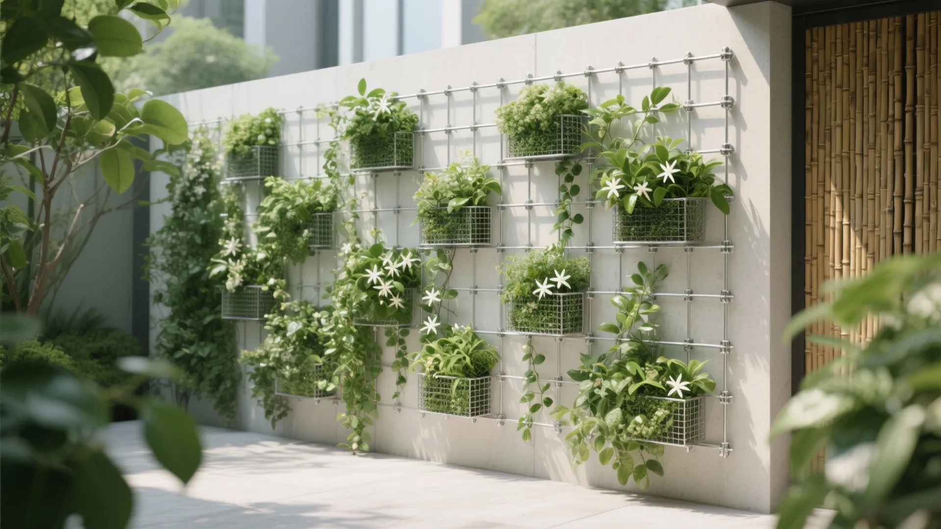 Green Boundary Wall: Climbers and Vertical Gardens