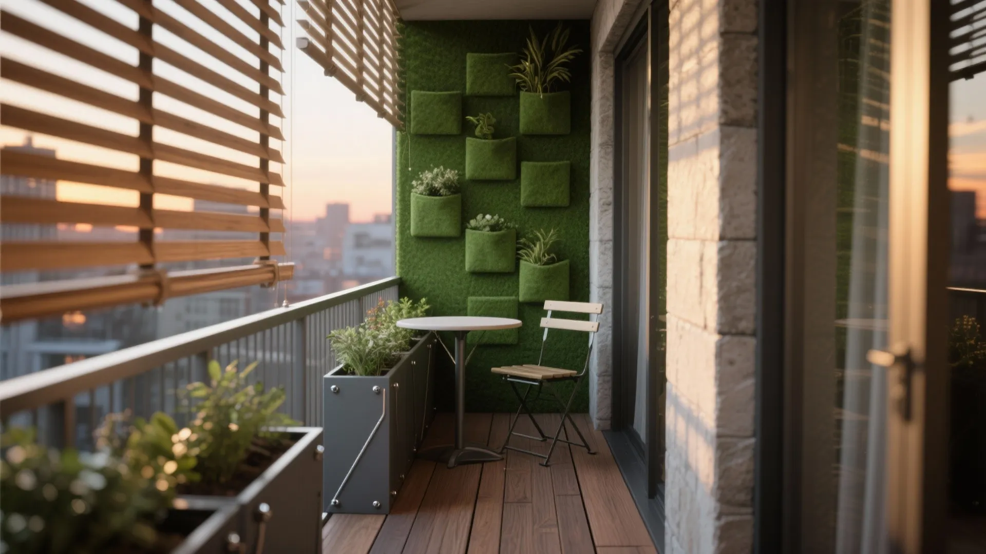 3) Vertical Green Wall and Shade Layering