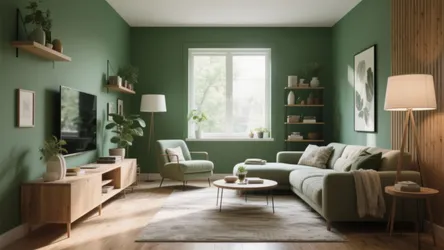 10 Living Room Ideas for Green Walls