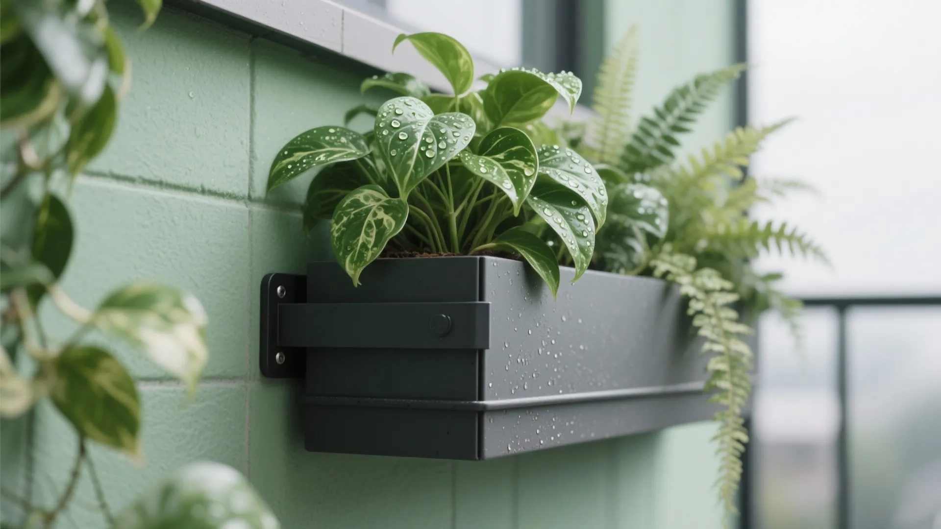 Green Wall With Modular Planters