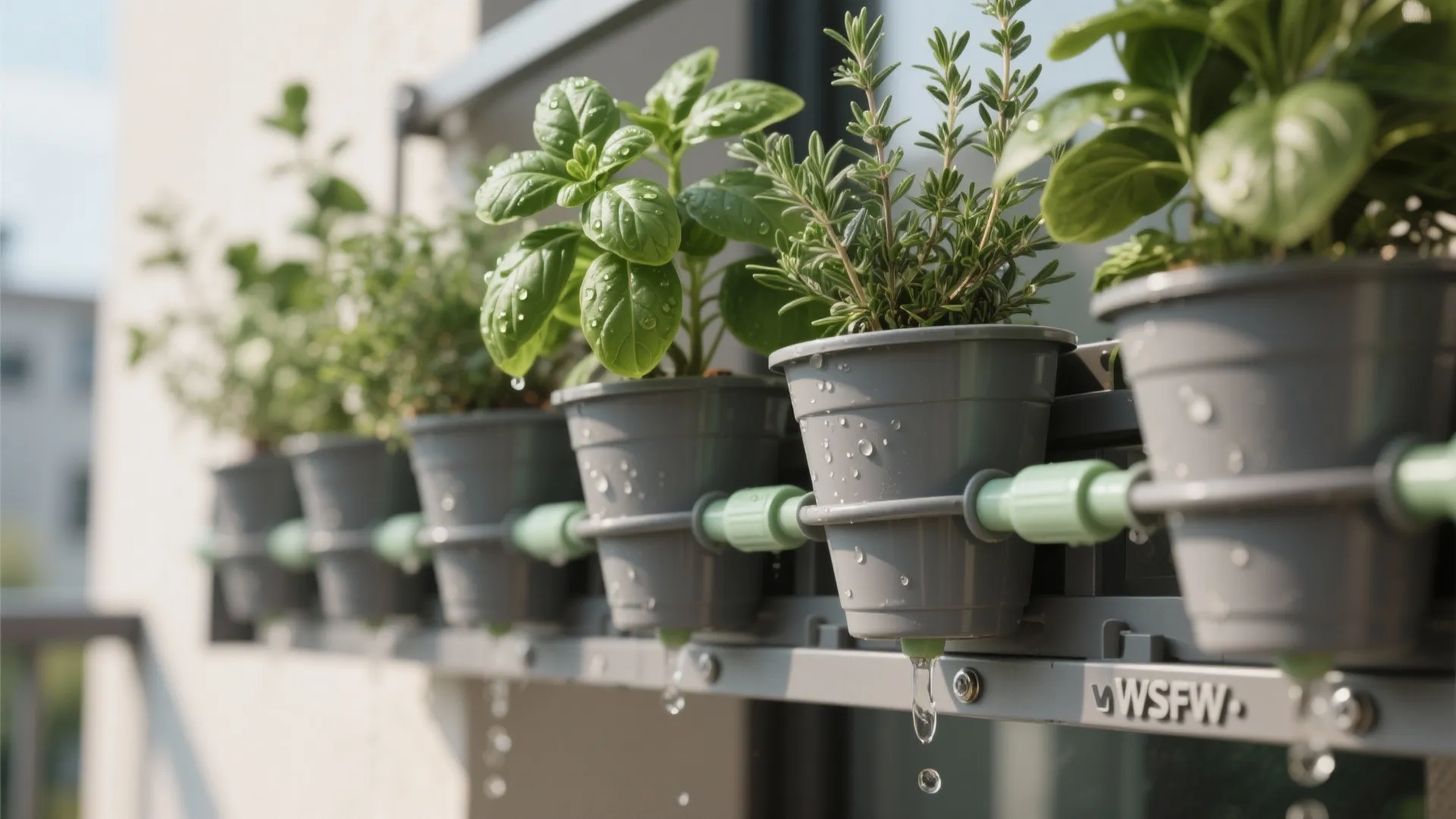 Vertical green walls and rail planters