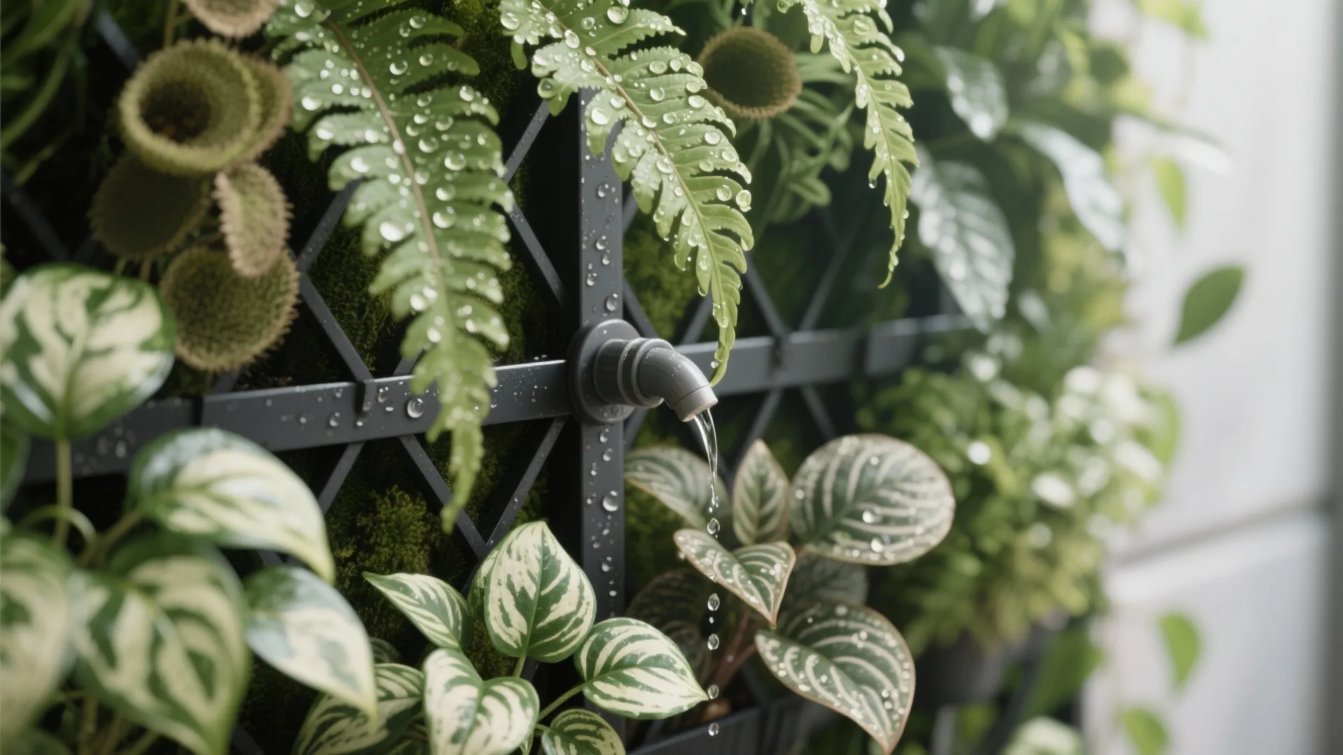 Tropical Vertical Green Wall for Privacy
