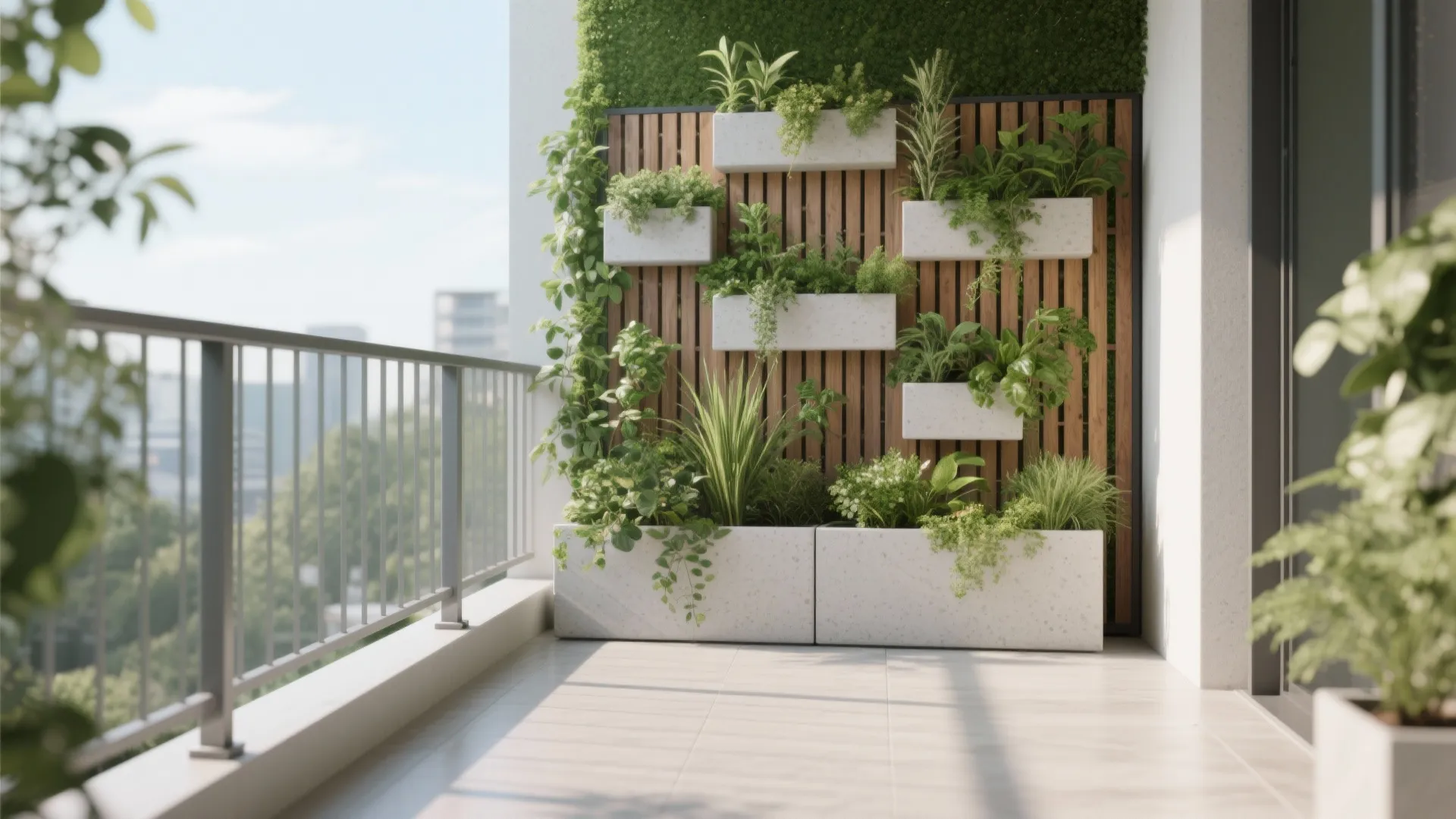 Green Wall + Planter Rail for Biophilic Calm