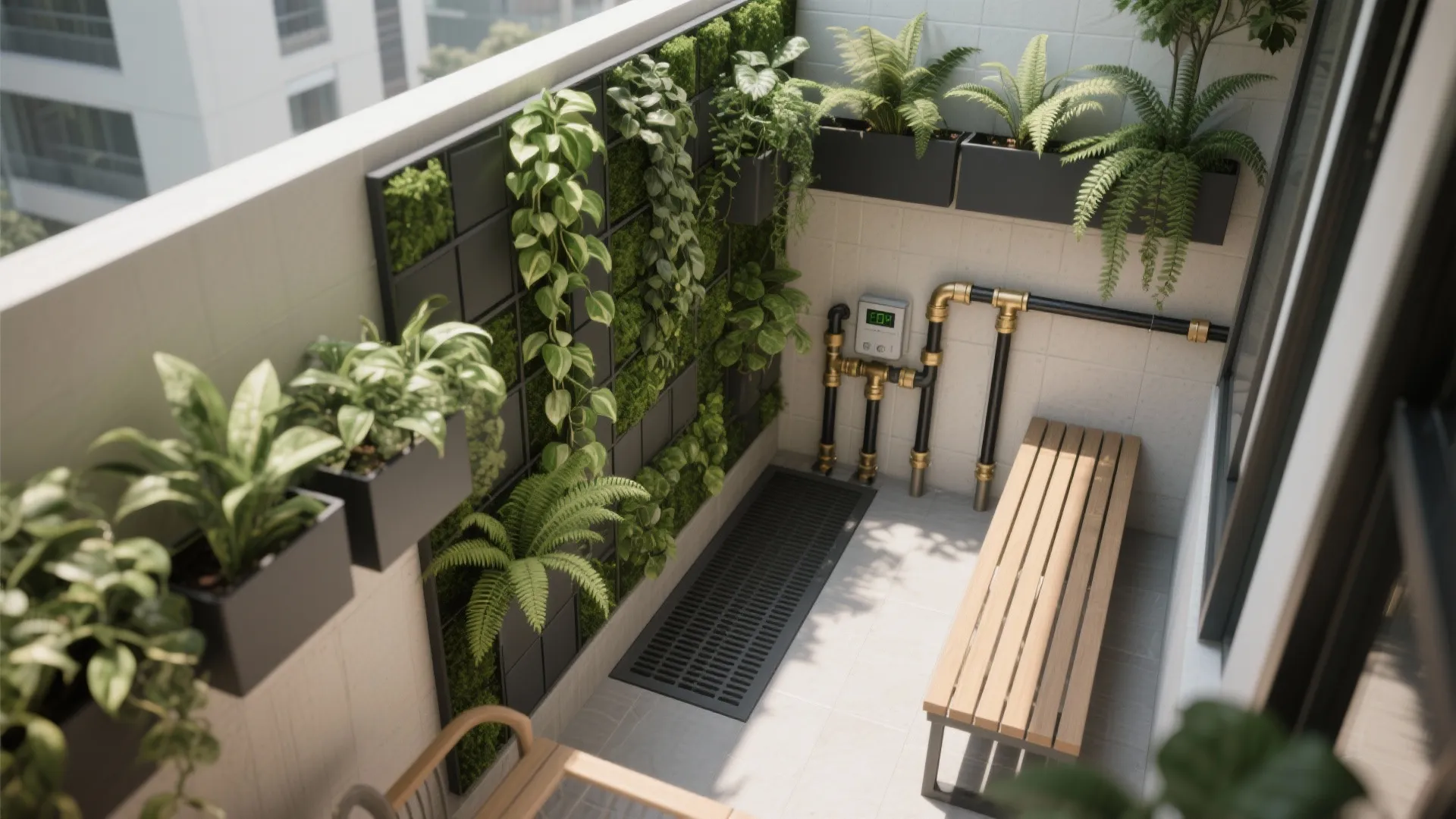 Living Green Wall with Irrigation