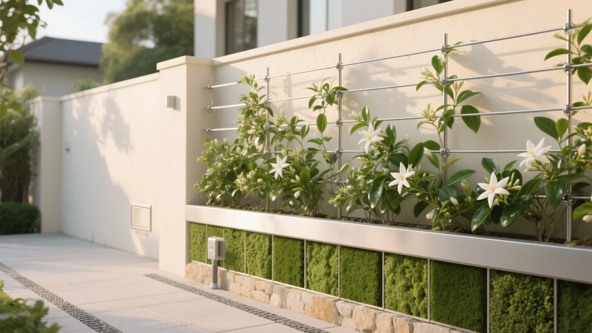 Green wall and climber-friendly boundaries