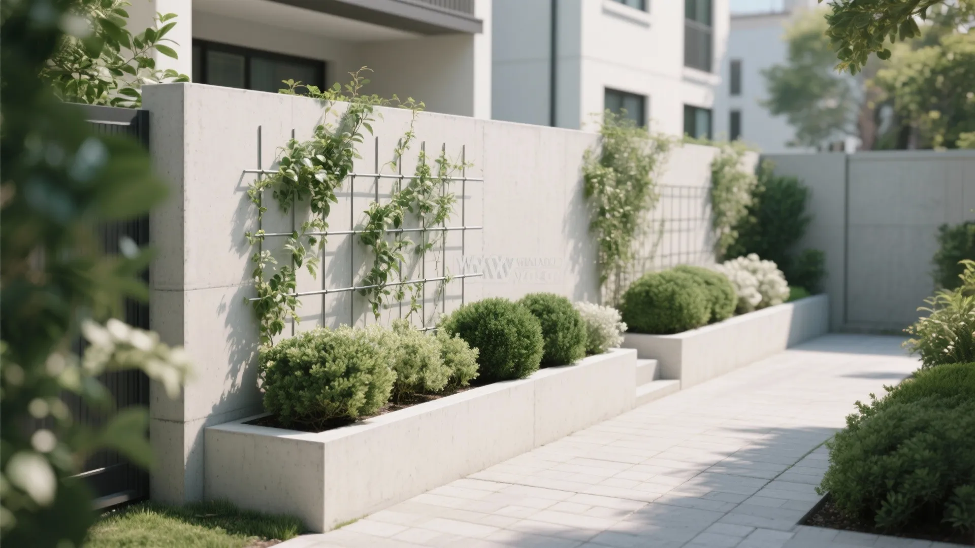 Green Walls and Planter-Integrated Boundaries