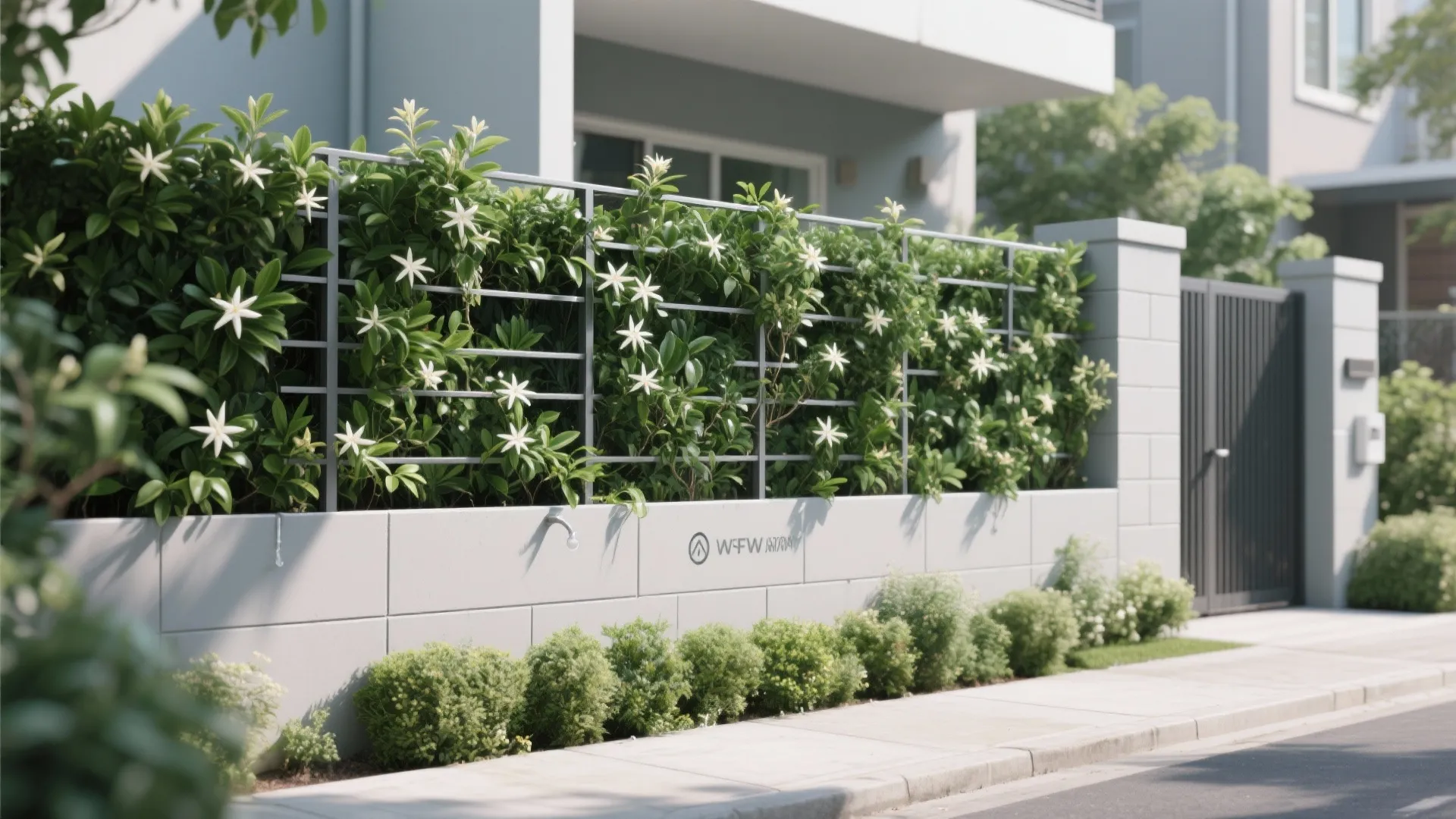 Green Boundary Wall with Vertical Planting